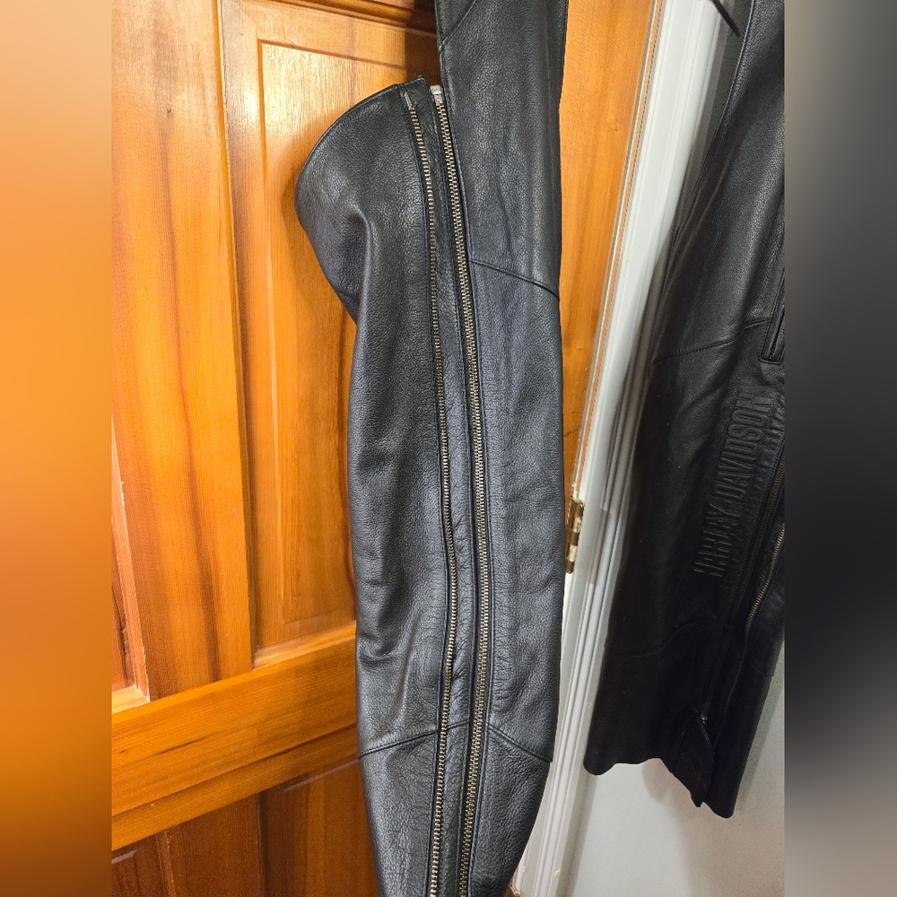 Harley Davidson Riding Gear Leather Chaps - Picture 3 of 16